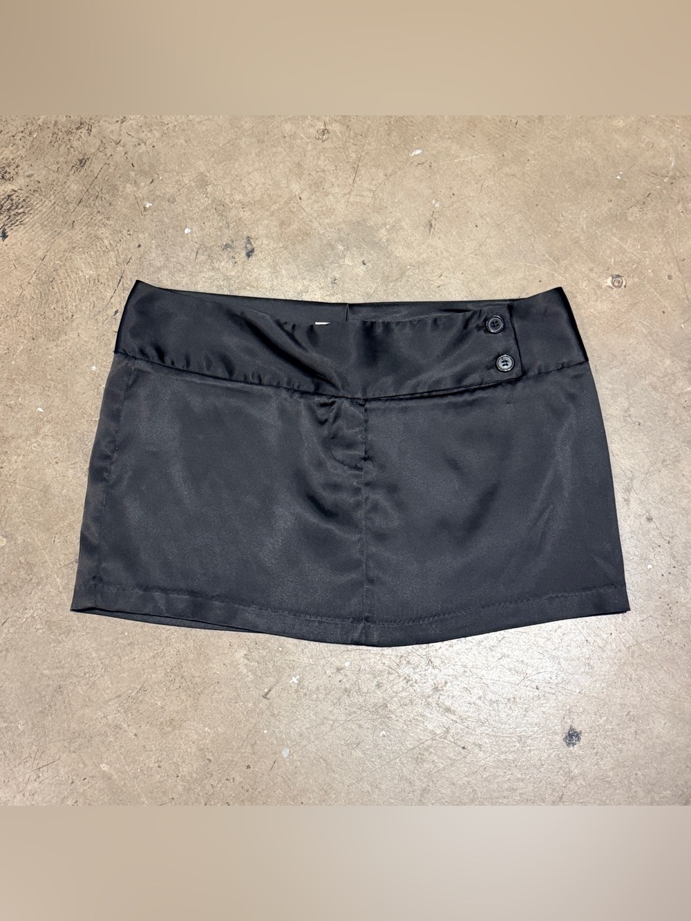 Charlotte Russe black satin mini skirt